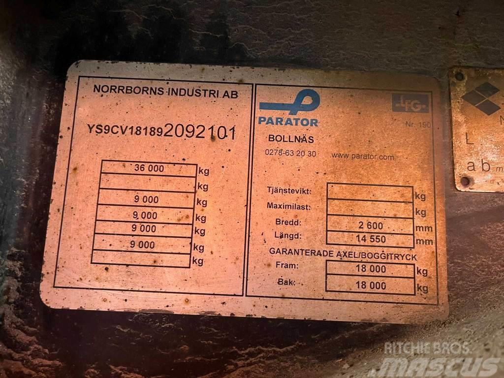 Parator CV 18-18 VECTOR 1850 / BOX L=12332 mm Priekabos šaldytuvai
