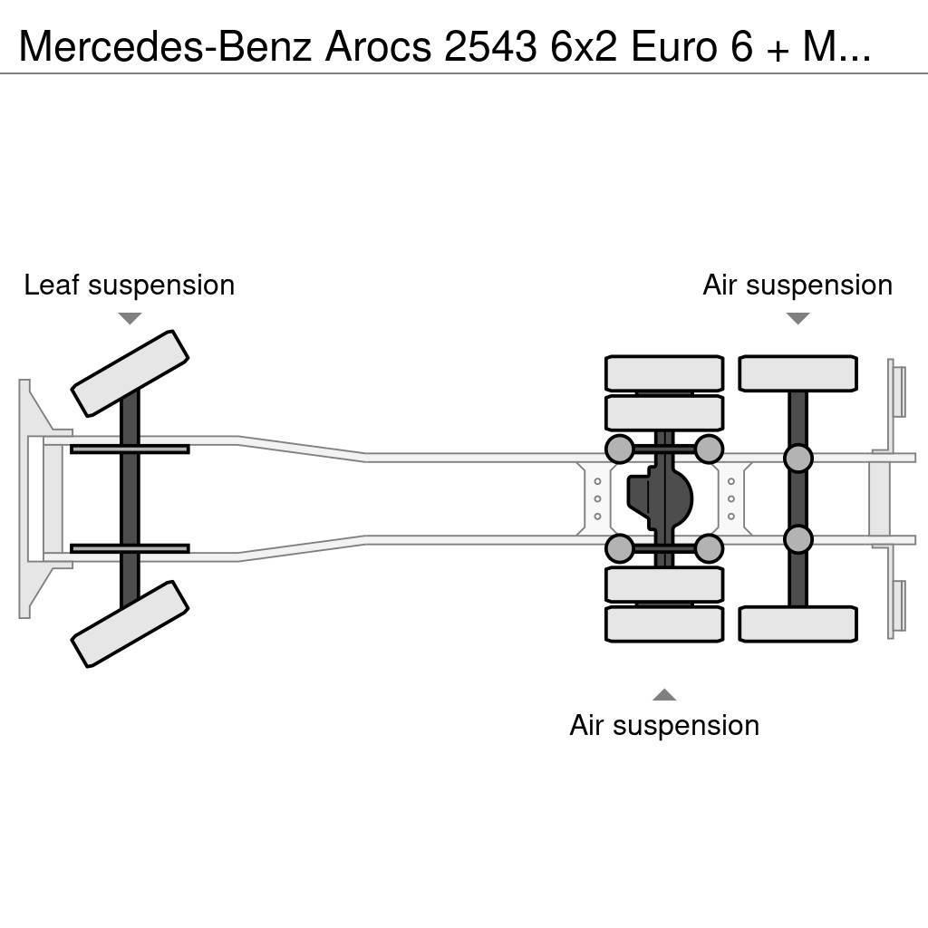 Mercedes-Benz Arocs 2543 6x2 Euro 6 + MKG HLK181 (Only 172921km Visureigiai kranai