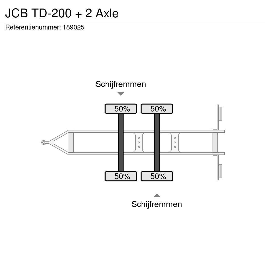 JCB TD-200 + 2 Axle Priekabos su tentu