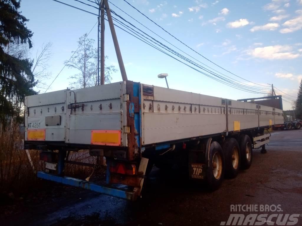 Närko alumiinilaidat Bortinių sunkvežimių priekabos su nuleidžiamais bortais