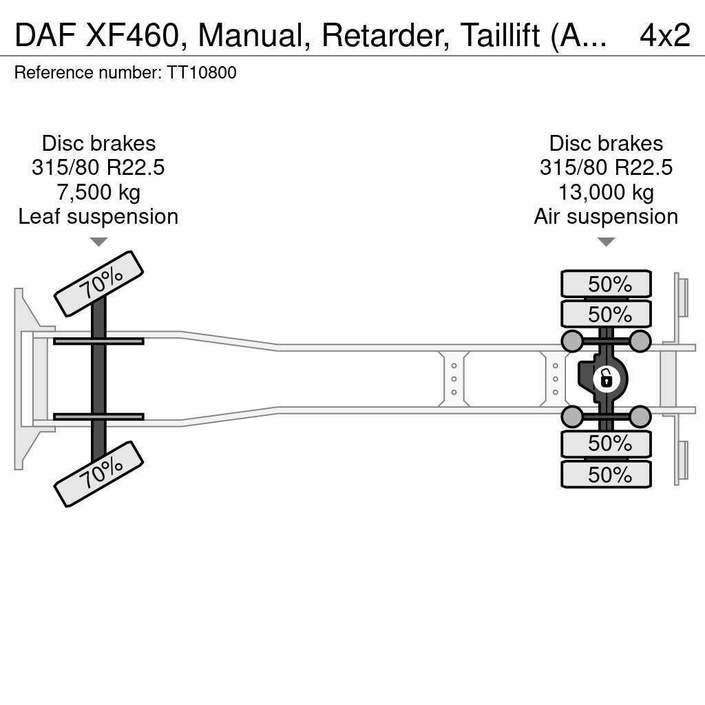 DAF XF460, Manual, Retarder, Taillift (Auffahrrampe, R Platformos/ Pakrovimas iš šono