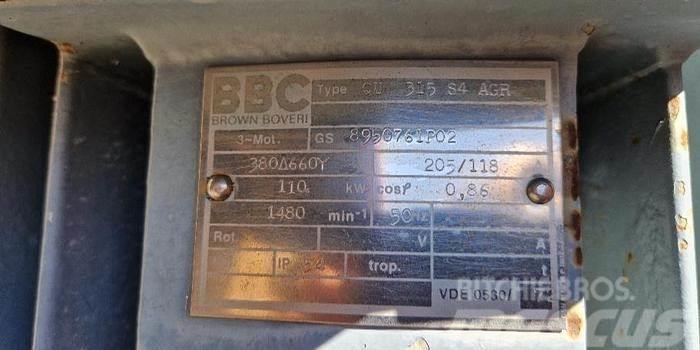 BBC Brown Boveri 110kW Elektromotor Varikliai