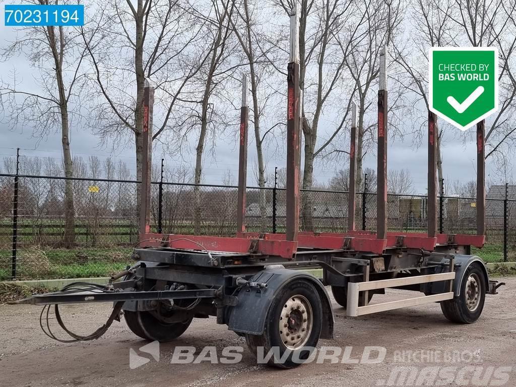  Pavic HTA 18 2 axles Holztransport Wood SAF Miškovežių priekabos