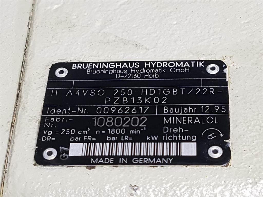 Brueninghaus Hydromatik H A4VSO250HD1GBT/22R - R910962617 - Drive pump Hidraulikos įrenginiai