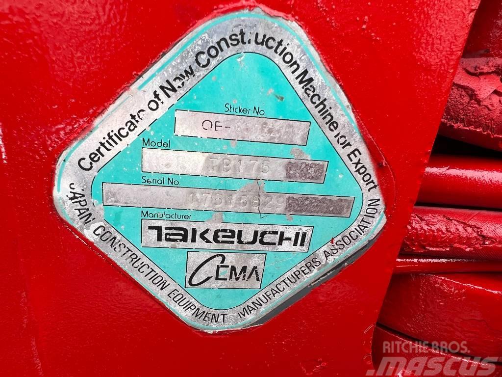 Takeuchi TB175 Vidutinės galios ekskavatoriai 7-12 t