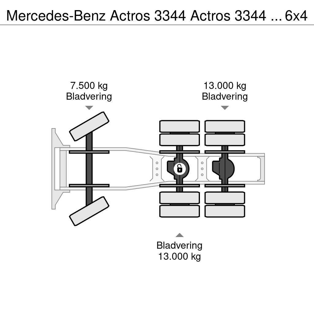 Mercedes-Benz Actros 3344 Actros 3344 Kipphydraulik 6x4 33Ton Naudoti vilkikai