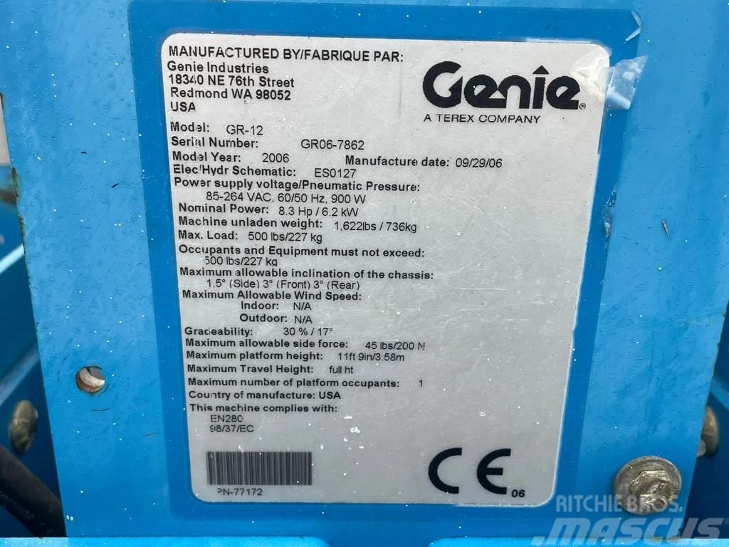 Genie GR-12 | PARTS MACHINE | NON FUNCTIONAL Kiti keltuvai ir platformos