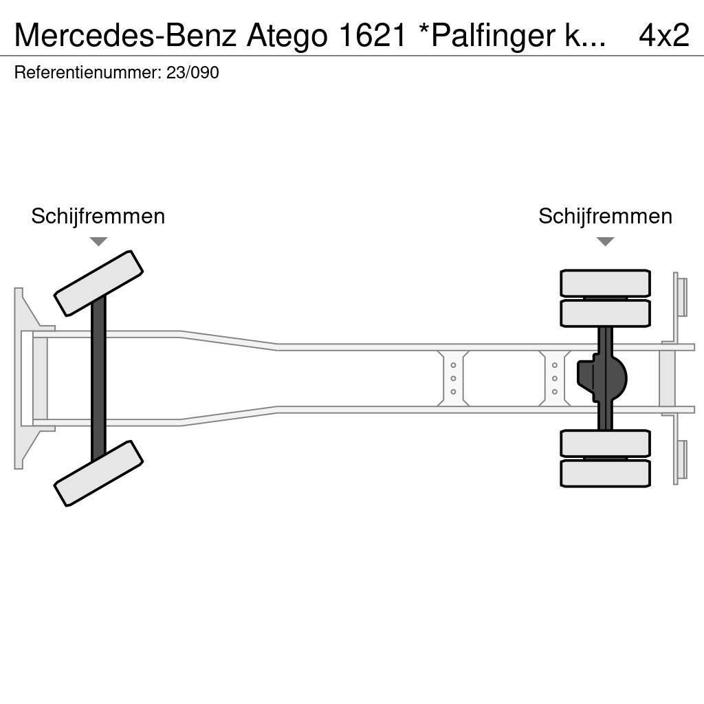 Mercedes-Benz Atego 1621 *Palfinger kraan*Containersysteem*lucht Sunkvežimiai su keliamuoju kabliu