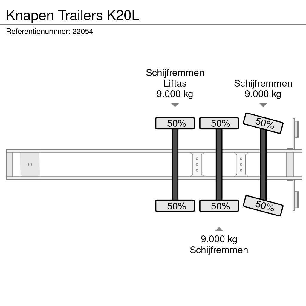 Knapen Trailers K20L Puspriekabės su grindimis