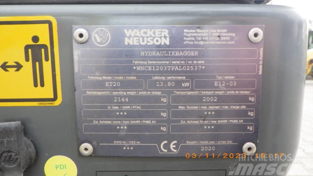 Wacker Neuson ET 20 Vikšriniai ekskavatoriai
