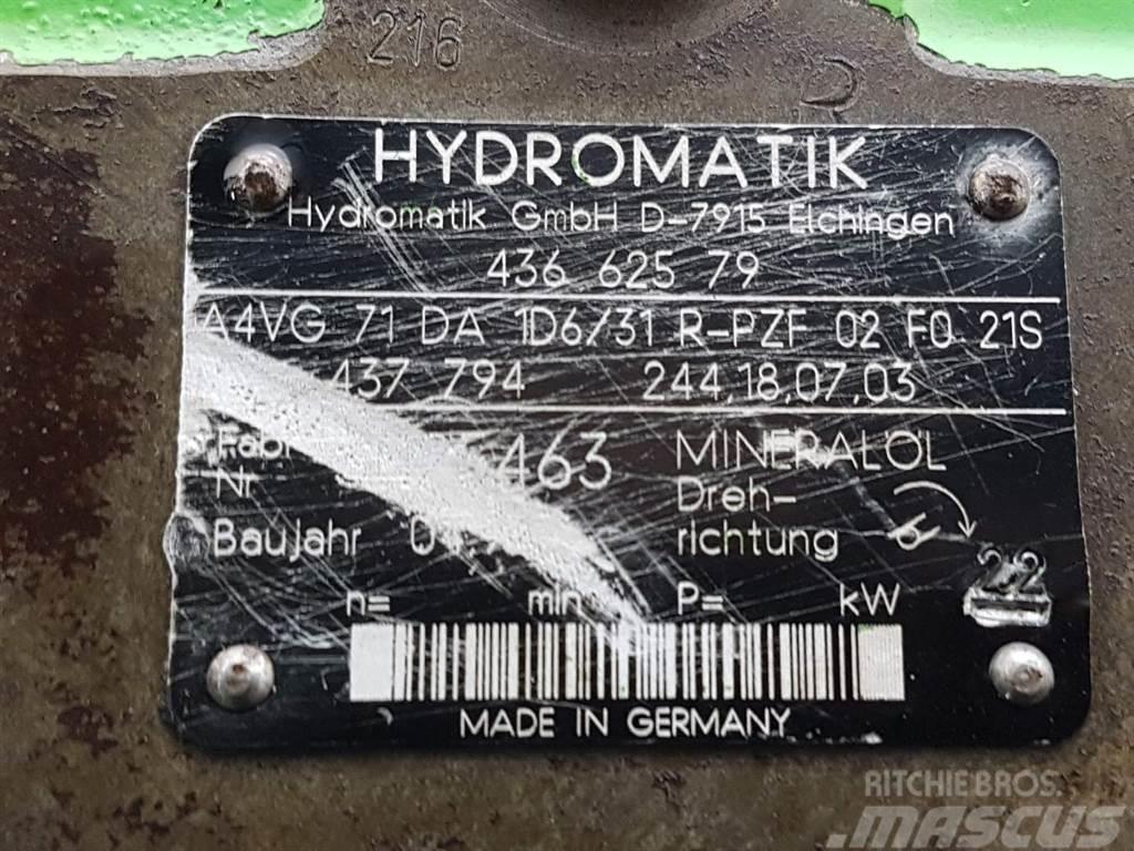 Hydromatik A4VG71DA1D6/31R - Drive pump/Fahrpumpe/Rijpomp Hidraulikos įrenginiai
