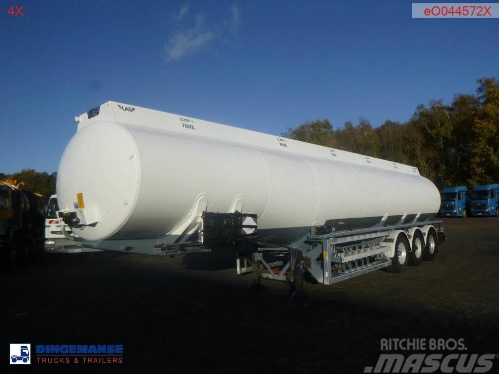 LAG Fuel tank alu 44.4 m3 / 6 comp + pump Cisternos puspriekabės