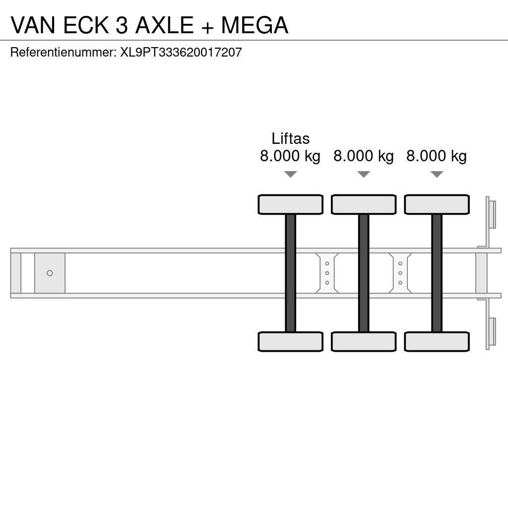 Van Eck 3 AXLE + MEGA Dengtos puspriekabės