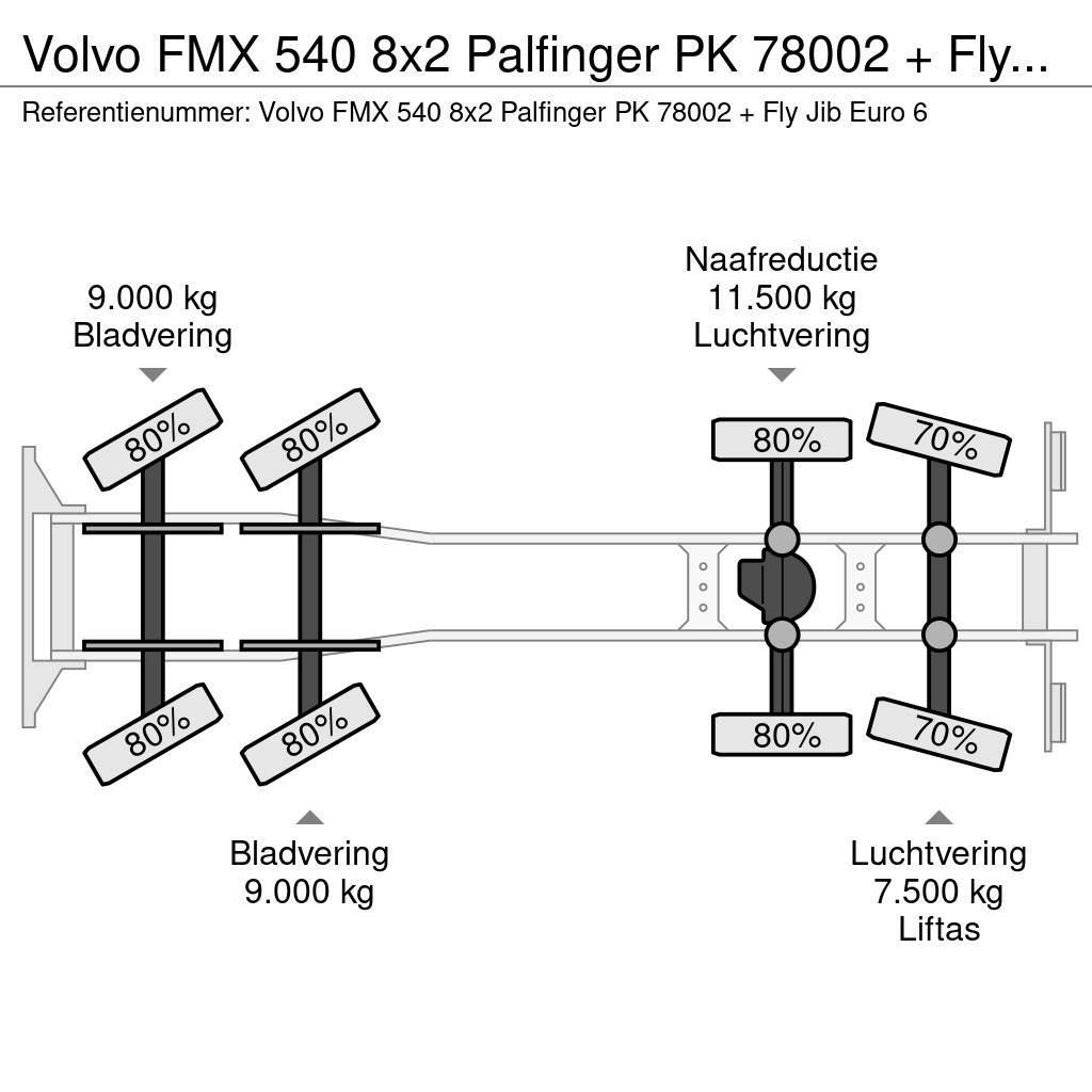 Volvo FMX 540 8x2 Palfinger PK 78002 + Fly Jib Euro 6 Visureigiai kranai