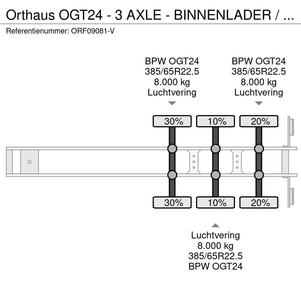 Orthaus OGT24 - 3 AXLE - BINNENLADER / INNENLADER / INLOAD Kitos puspriekabės