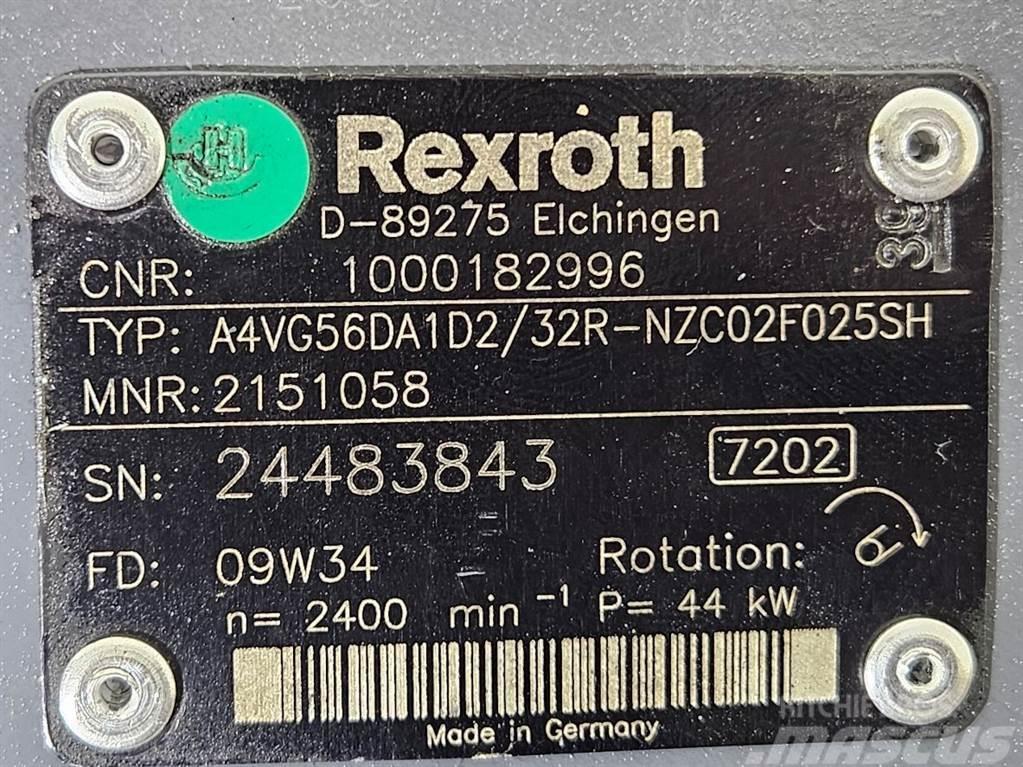 Kramer 1000182996-Rexroth A4VG56DA1D2/32R-Drive pump Hidraulikos įrenginiai