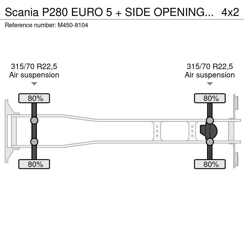 Scania P280 EURO 5 + SIDE OPENING BOX + CARRIER SUPRA 850 Vilkikai šaldytuvai