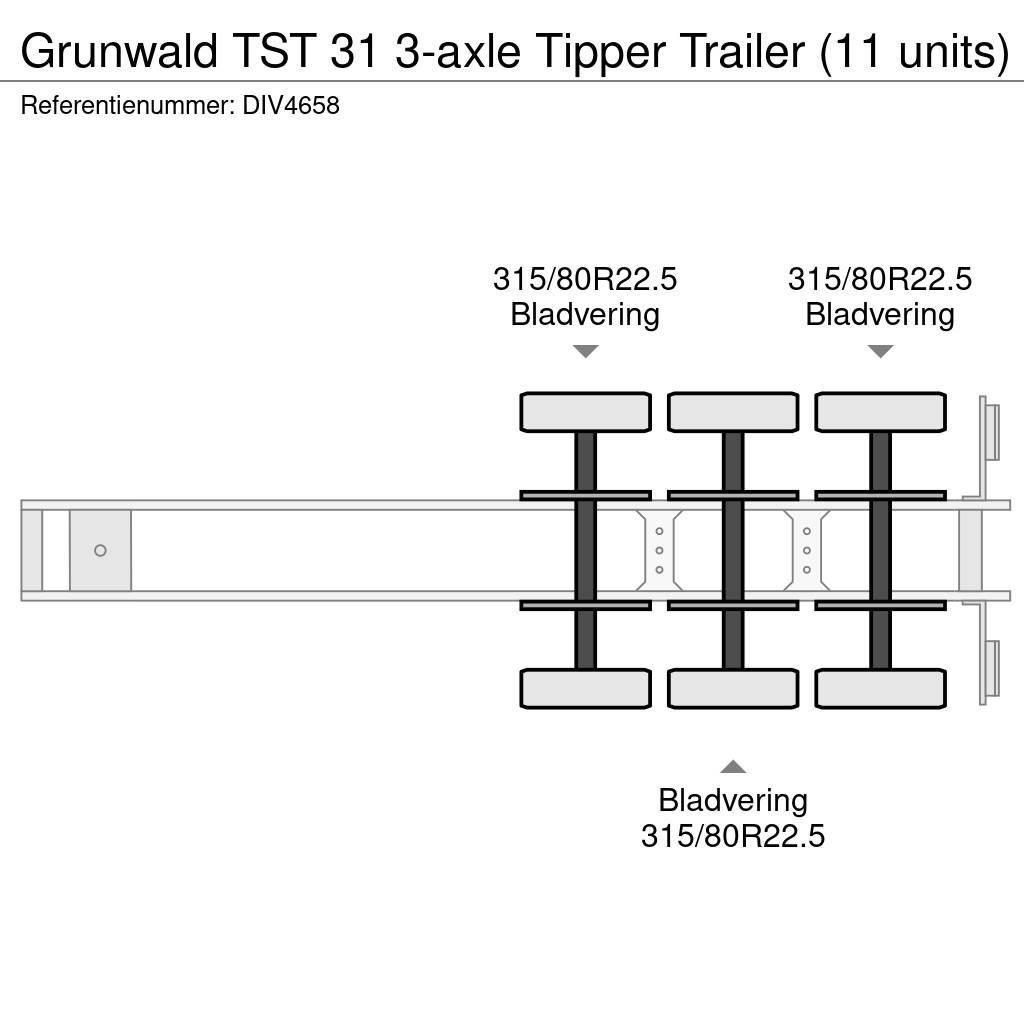 Grunwald TST 31 3-axle Tipper Trailer (11 units) Savivartės puspriekabės