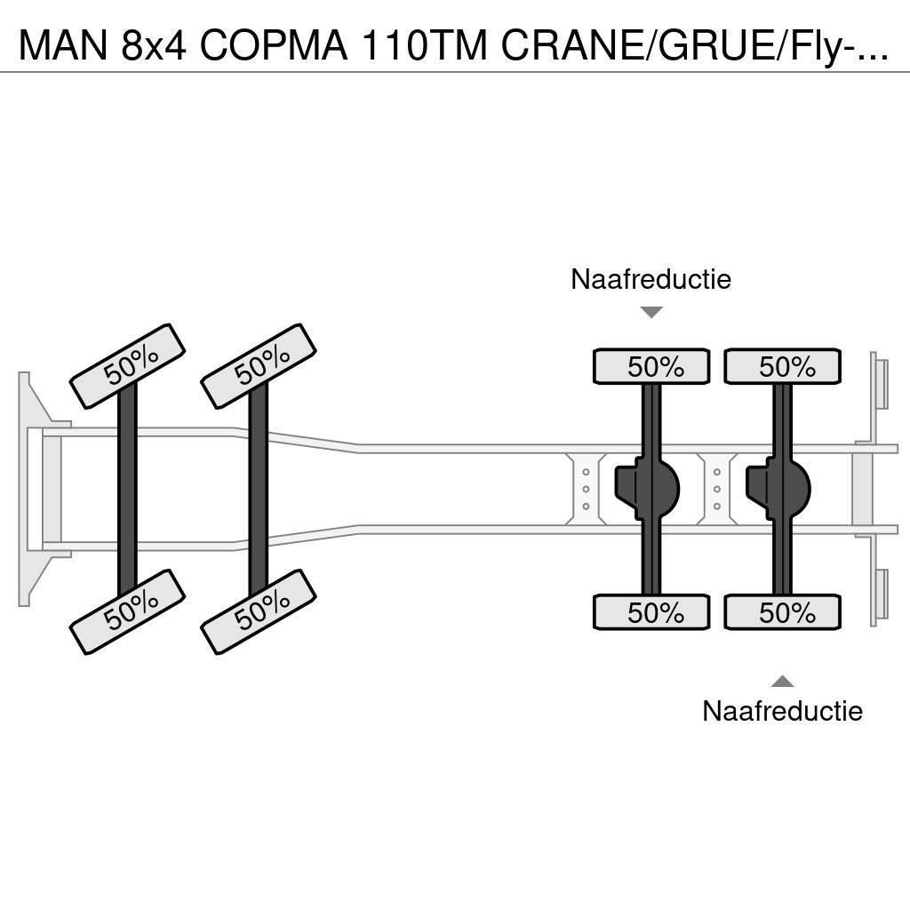 MAN 8x4 COPMA 110TM CRANE/GRUE/Fly-Jib/LIER/WINDE/EURO Visureigiai kranai