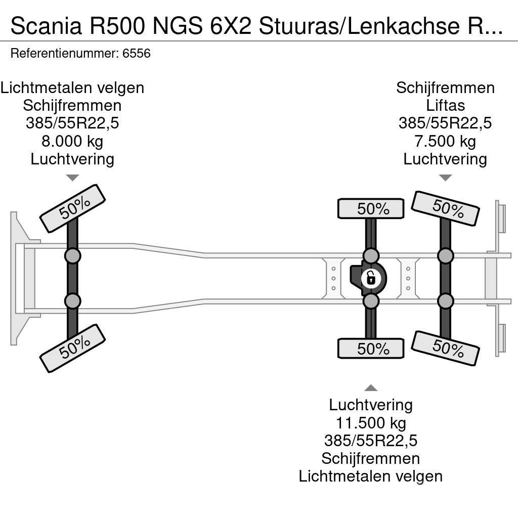 Scania R500 NGS 6X2 Stuuras/Lenkachse Retarder AHK Priekabos su tentu
