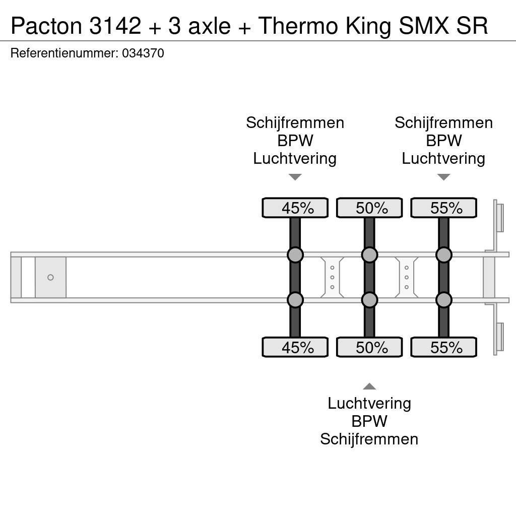 Pacton 3142 + 3 axle + Thermo King SMX SR Puspriekabės su izoterminiu kėbulu