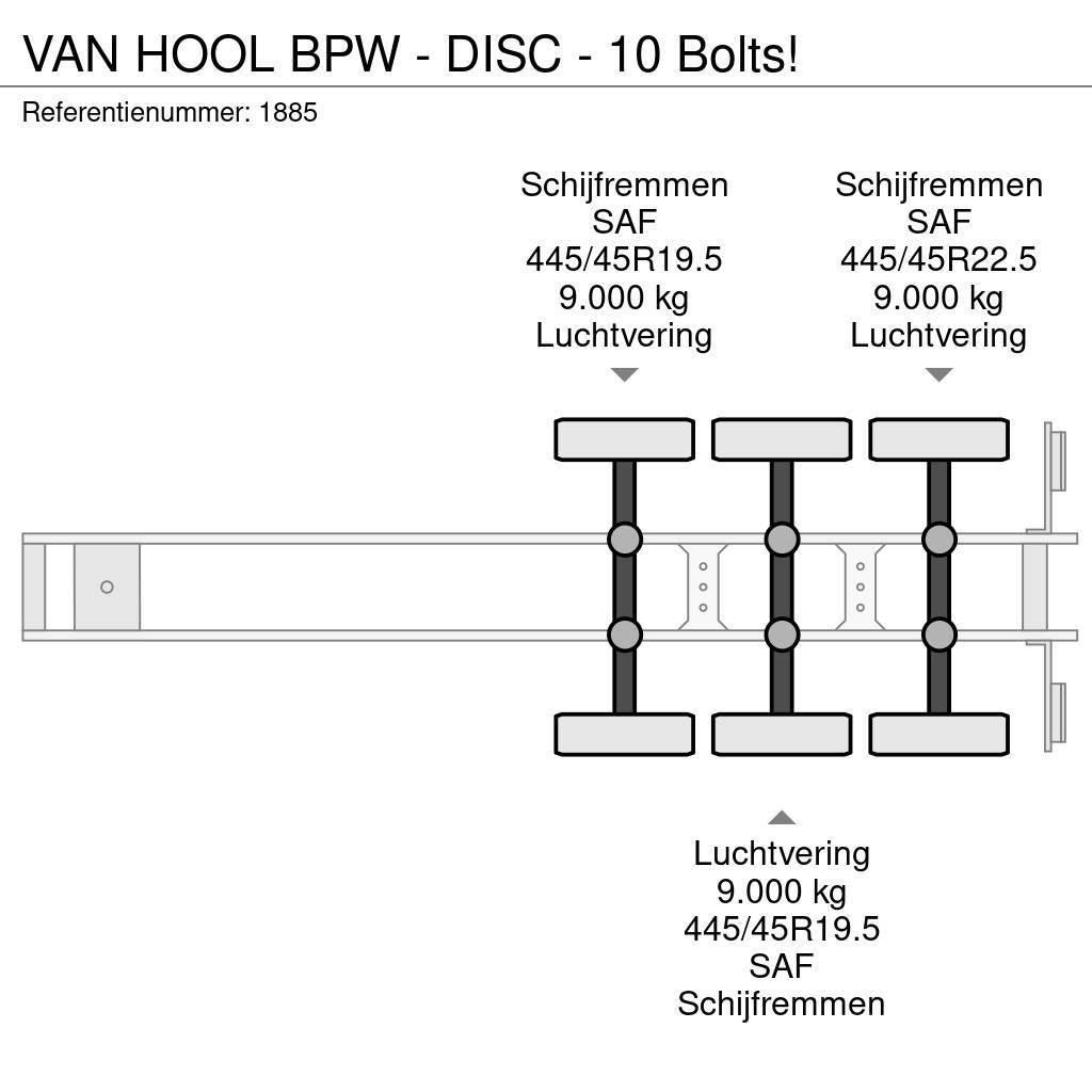 Van Hool BPW - DISC - 10 Bolts! Tentinės puspriekabės