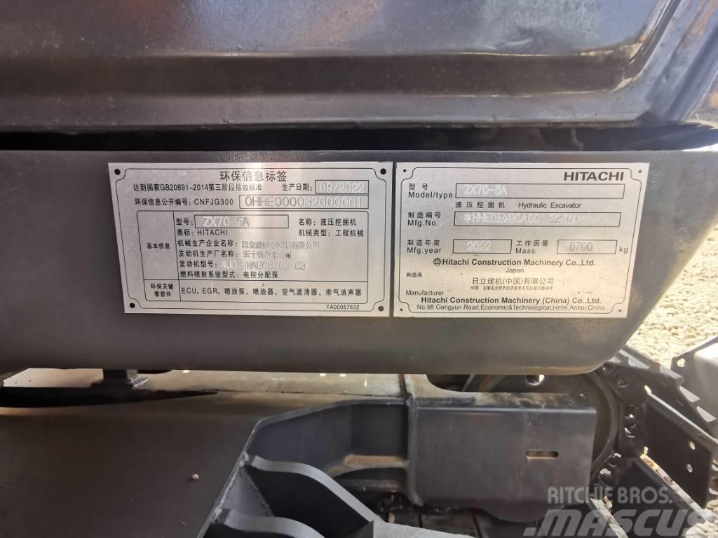 Hitachi ZX 70 Mini ekskavatoriai < 7 t