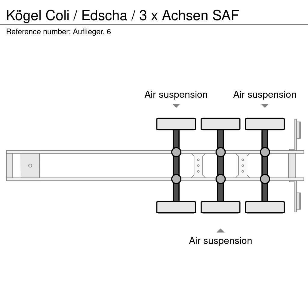 Kögel Coli / Edscha / 3 x Achsen SAF Tentinės puspriekabės
