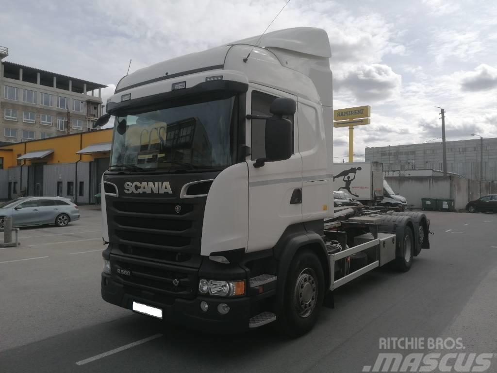 Scania R580 V8 AJK HYDROLIFT, HL20-6180 Sunkvežimiai su keliamuoju kabliu