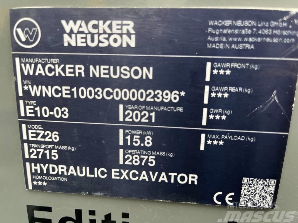Wacker Neuson EZ 26 Mini ekskavatoriai < 7 t
