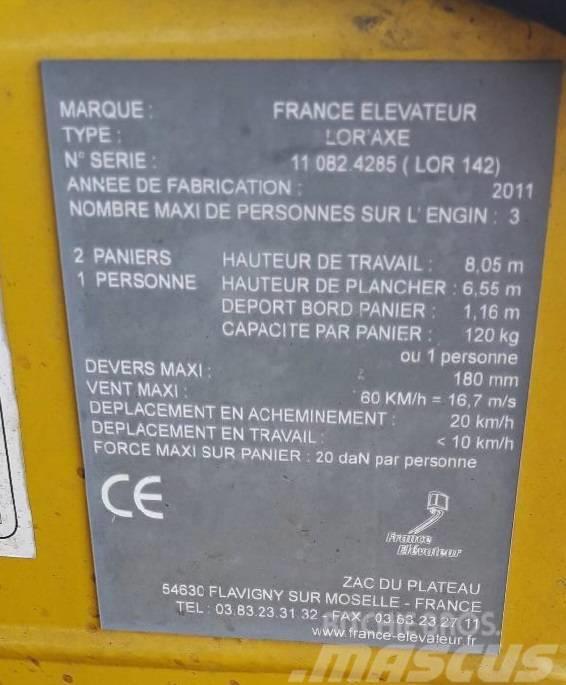 France Elevateur LOR `AXE Kiti keltuvai ir platformos