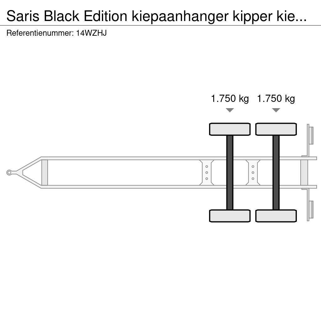 Saris Black Edition kiepaanhanger kipper kieper 3500kg H Priekabos su tentu
