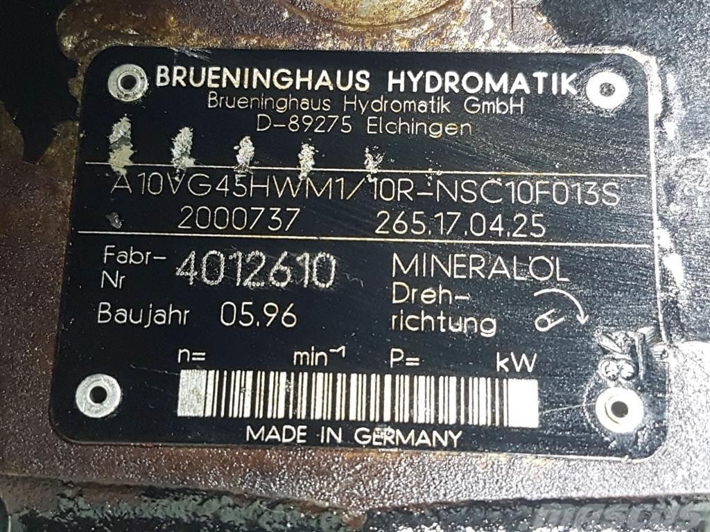 Brueninghaus Hydromatik A10VG45HWM1/10R-R902000737-Drive pump/Fahrpumpe Hidraulikos įrenginiai