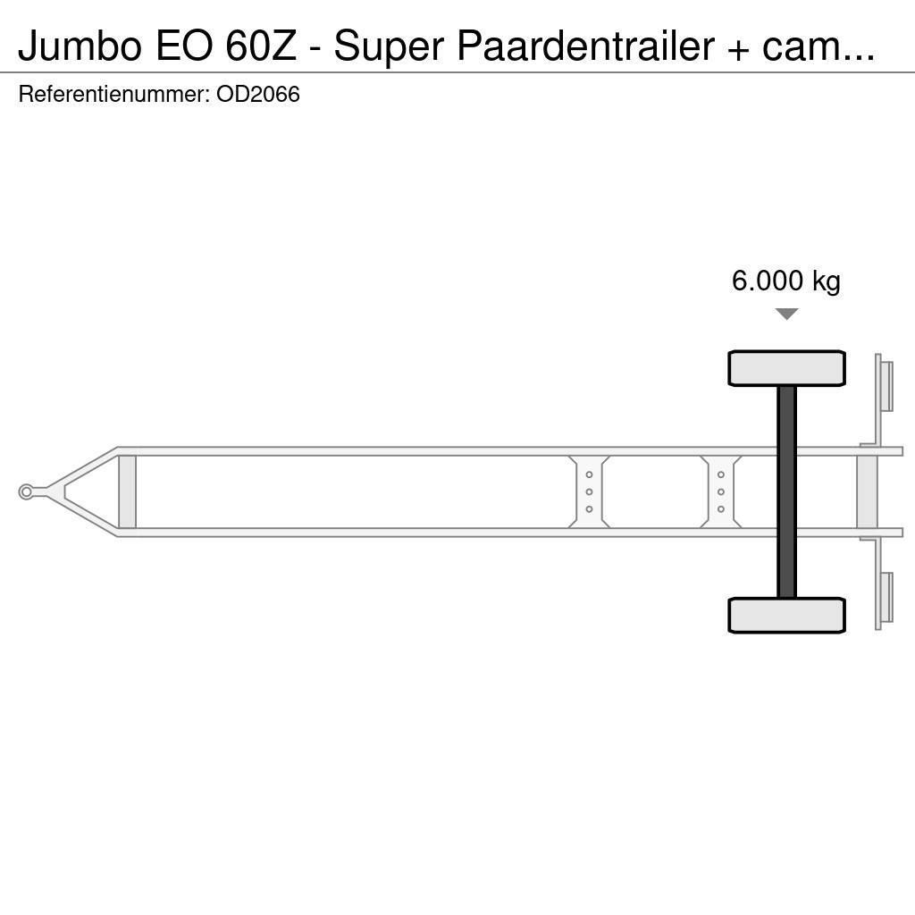 Jumbo EO 60Z - Super Paardentrailer + camper GEEN BTW! Gyvulių pervežimo priekabos