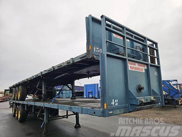 Groenewegen Dro-12-24 | 3 axle heavy duty | Steel suspension | Bortinių sunkvežimių priekabos su nuleidžiamais bortais