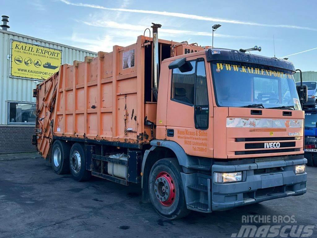 Iveco 180E30 Garbage Truck 6x2 Haller Good Condition Šiukšliavežės