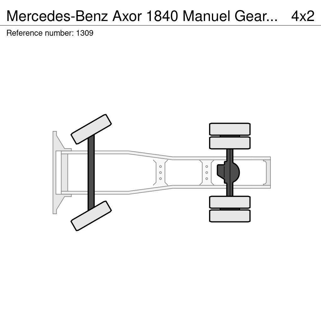 Mercedes-Benz Axor 1840 Manuel Gearbox Gearbox Airco Very Clean Naudoti vilkikai