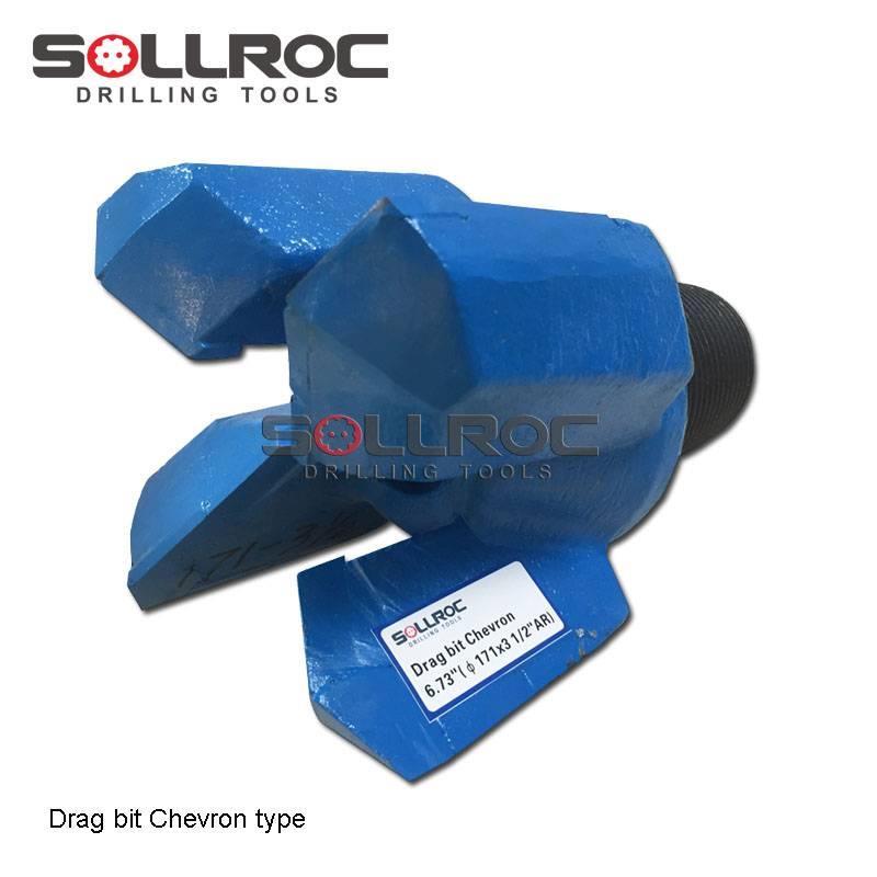Sollroc chevron drag bit for four wings Gręžimo įranga ir atsarginės dalys