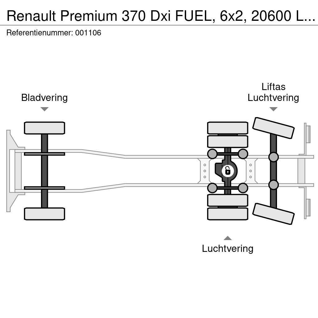 Renault Premium 370 Dxi FUEL, 6x2, 20600 Liter, 6 Comp, Re Automobilinės cisternos