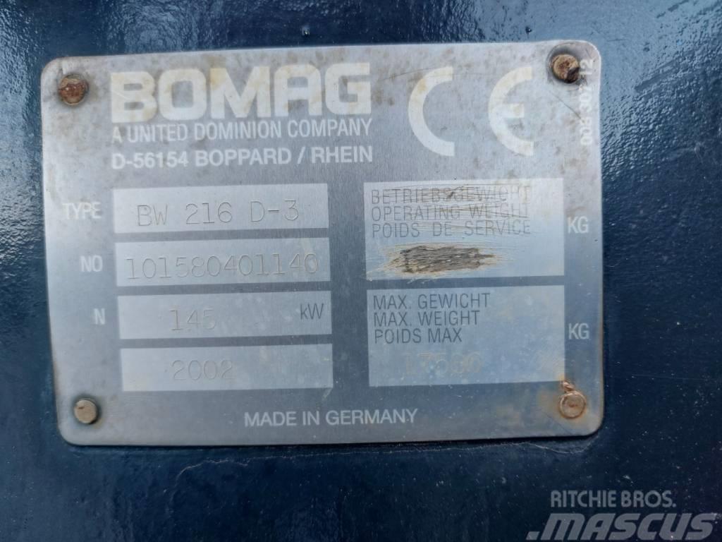 Bomag BW 216 D-3 Vieno būgno volai