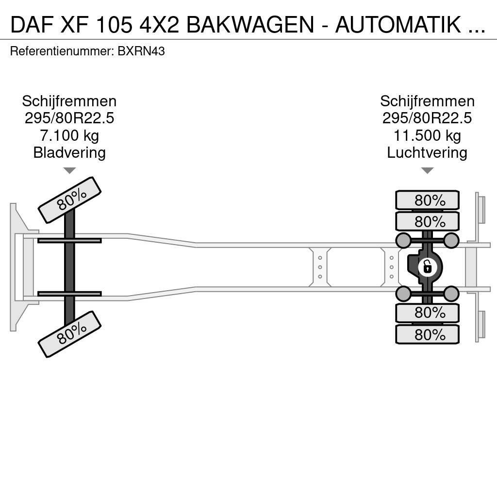 DAF XF 105 4X2 BAKWAGEN - AUTOMATIK - LESAUTO - LOW MI Sunkvežimiai su dengtu kėbulu