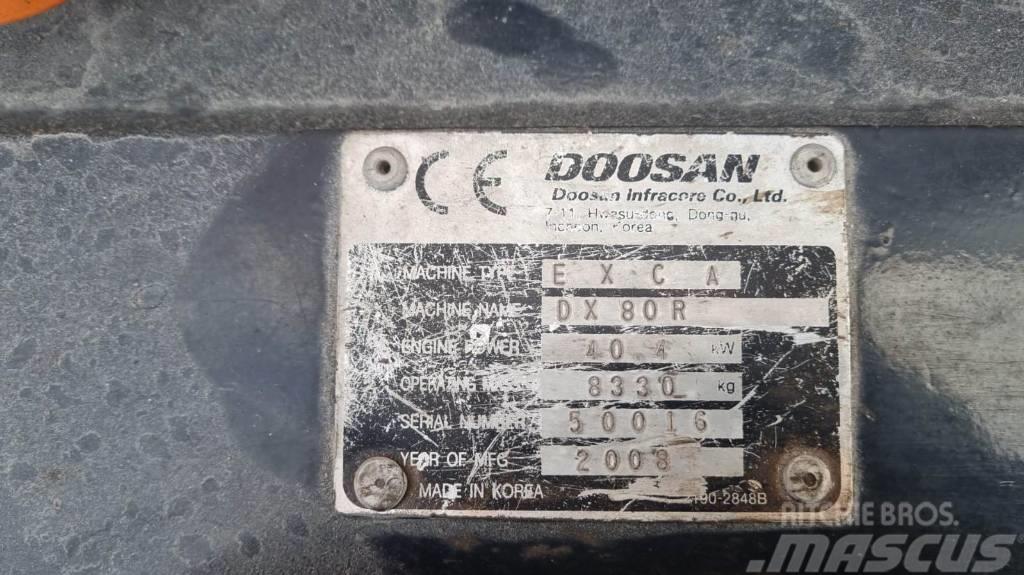 Doosan DX 80 R Vidutinės galios ekskavatoriai 7-12 t