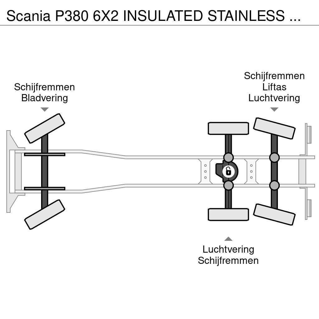 Scania P380 6X2 INSULATED STAINLESS STEEL TANK 15 500L 1 Automobilinės cisternos