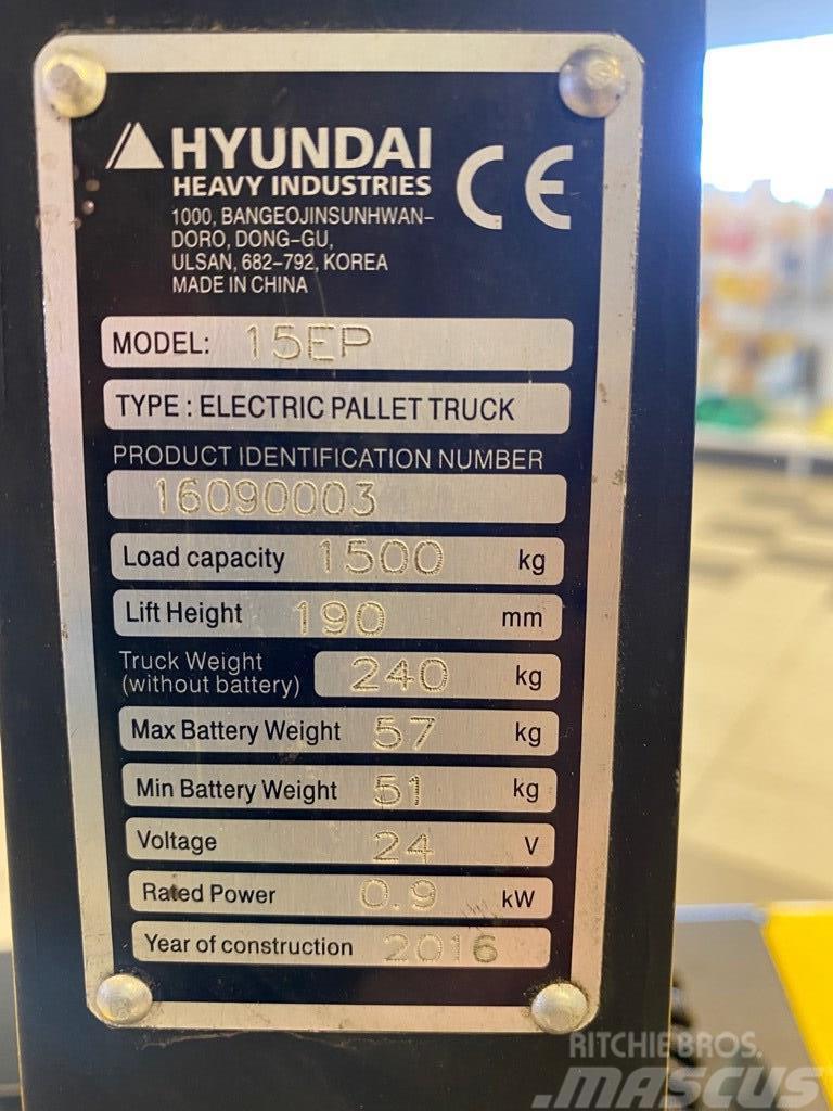 Hyundai 15EP Mažų aukščių keltuvai