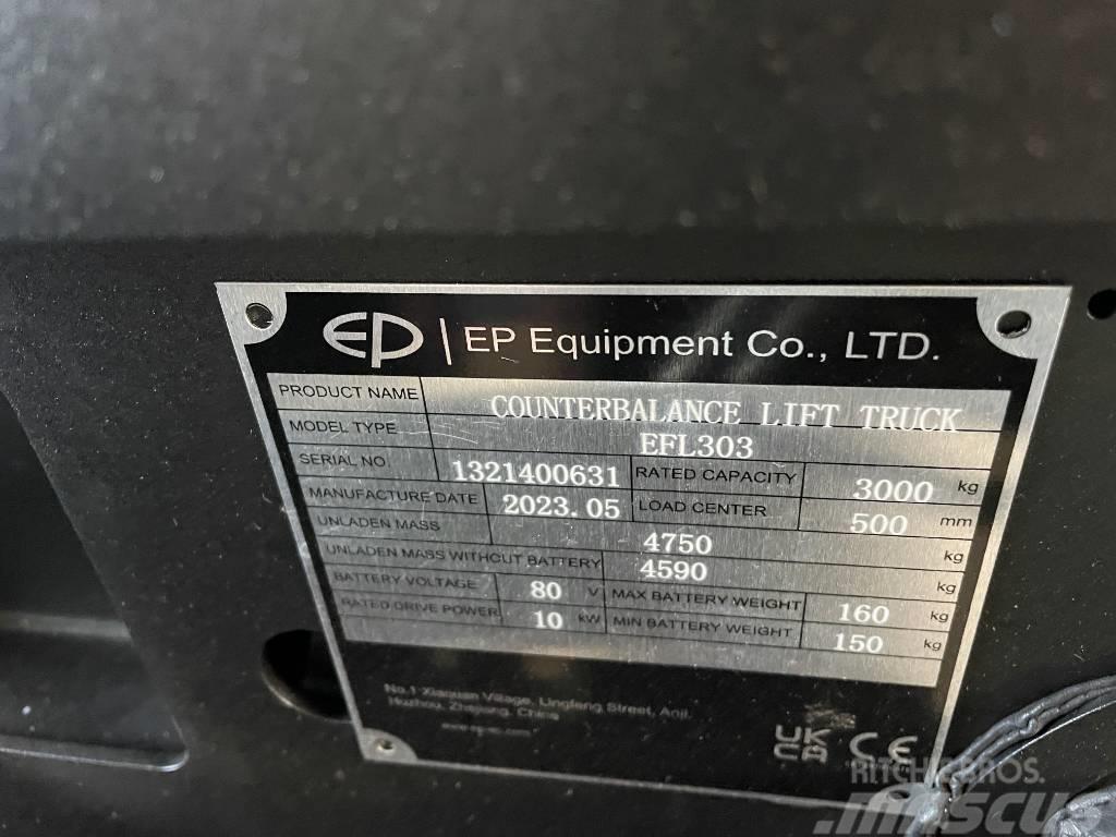 EP EFL303, Triplex, 4800mm, Vollkabine, Lithium Elektriniai šakiniai krautuvai