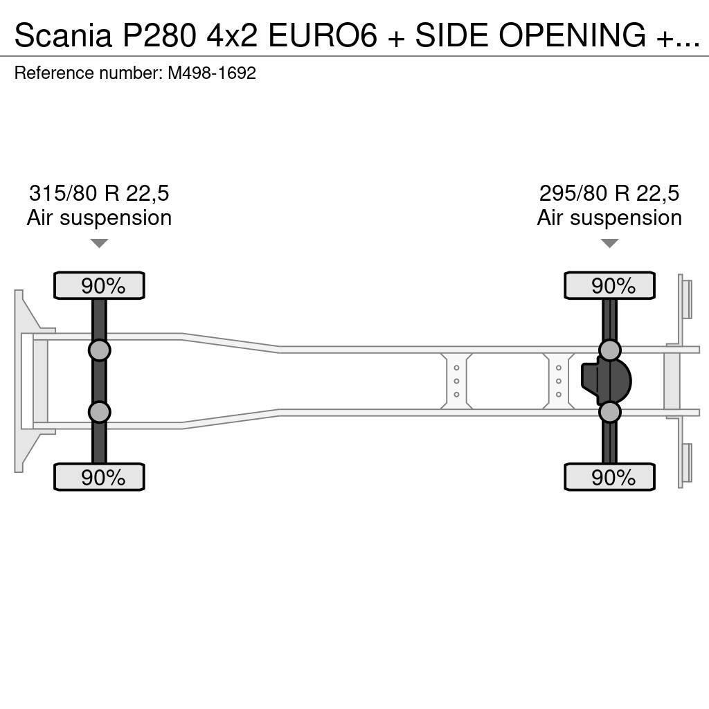 Scania P280 4x2 EURO6 + SIDE OPENING + ADR Sunkvežimiai su dengtu kėbulu