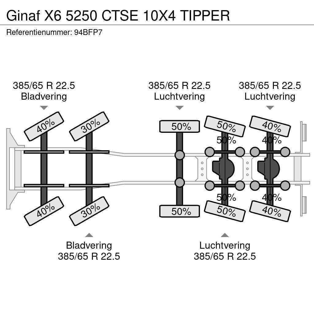 Ginaf X6 5250 CTSE 10X4 TIPPER Savivarčių priekabų vilkikai