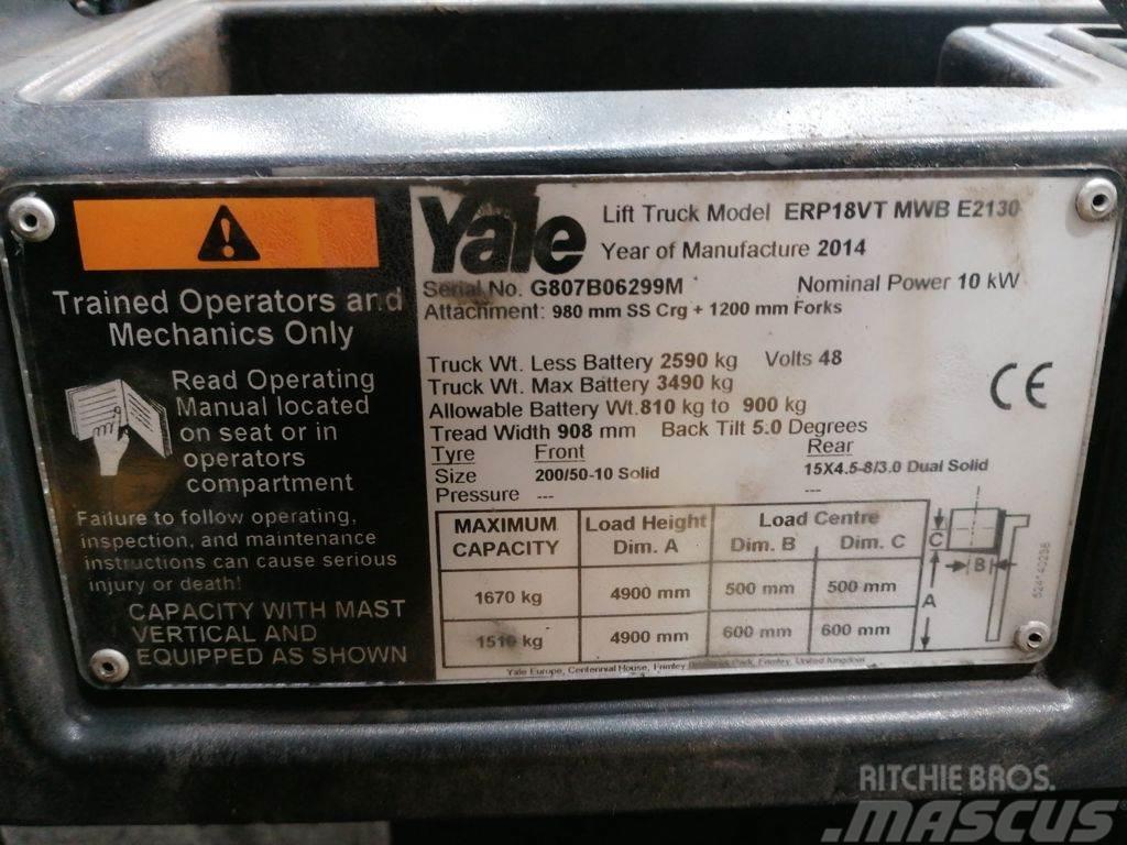 Yale ERP18VT Elektriniai šakiniai krautuvai