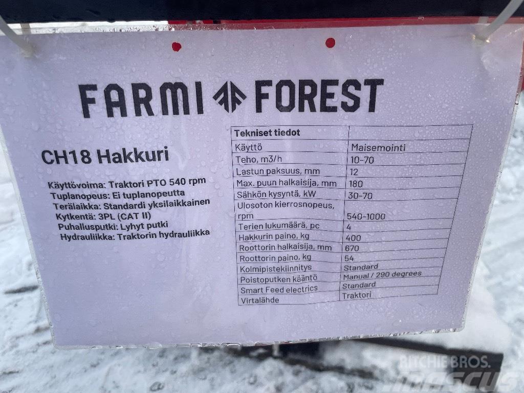 Farmi Forest CH18 Medienos smulkintuvai