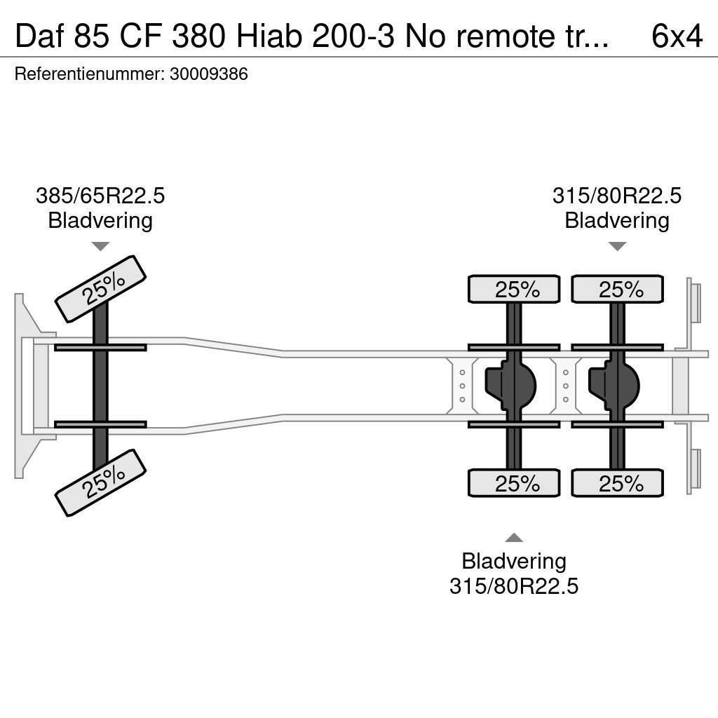 DAF 85 CF 380 Hiab 200-3 No remote tractor-tipper Automobiliniai kranai